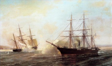 アラバマ南北戦争の船 Oil Paintings
